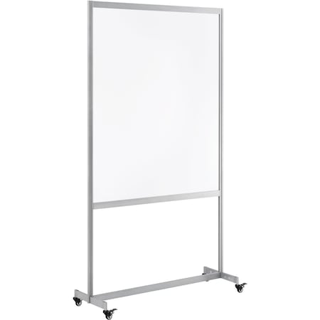 Global Industrial Clear Mobile Divider, Acrylic, 43W x 75H 695870